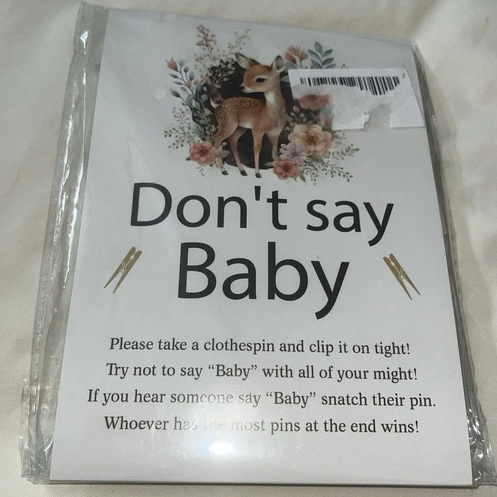 Brand New Pregnant Game Cute Baby Clothespin Don't Say Baby Game For Baby Shower